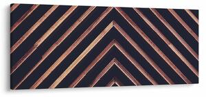 Tablou - Motiv de lemn pe fond negru (120x50 cm)