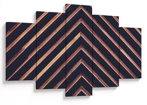 Tablou - Motiv de lemn pe fond negru (150x105 cm)