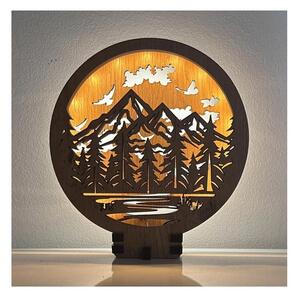 Lampă decorativă de masă Li-Go 23583/DUB2 - LED dimabilă, 12W/230V, 20x22 cm, stejar