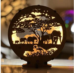Lampă decorativă de masă LED dimabilă Li-Go 23610/DUB2 - LED 12W/230V, 20x22 cm, stejar