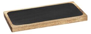 Platou de servire negru-natural din lemn 30x15 cm – Wenko