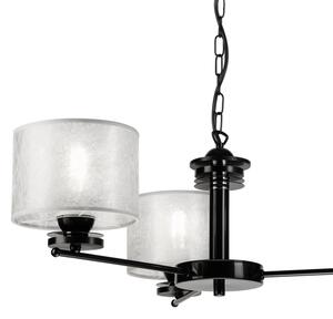Candelabru suspendat ROSA cu lanț 3xE27/60W/230V negru/gri