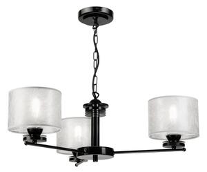 Candelabru suspendat ROSA cu lanț 3xE27/60W/230V negru/gri
