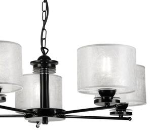 Candelabru pe lanț ROSA 5xE27/60W/230V negru/gri