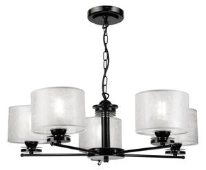 Candelabru pe lanț ROSA 5xE27/60W/230V negru/gri