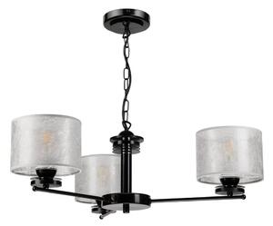 Candelabru suspendat ROSA cu lanț 3xE27/60W/230V negru/gri