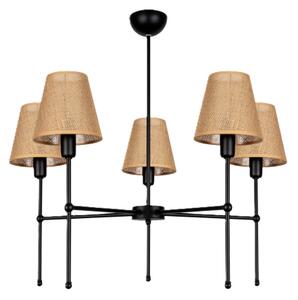 Candelabru cu tijă MADELA, 5xE14/40W/230V, iută/negru