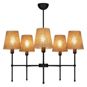 Candelabru cu tijă MADELA, 5xE14/40W/230V, iută/negru