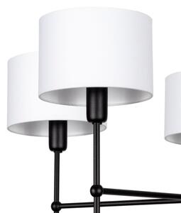 Lustră pe tijă MADELA 5xE14/40W/230V alb/negru