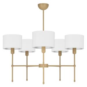 Lustră pe tijă MADELA 5xE14/40W/230V alb/bej