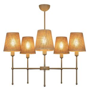 Lustră cu tijă MADELA 5xE14/40W/230V iută/bej