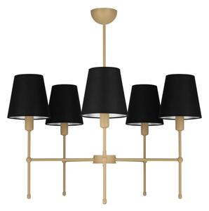Candelabru pe tijă MADELA 5xE14/40W/230V negru/bej