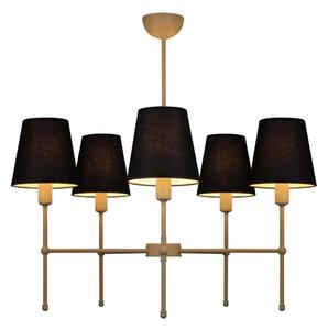 Candelabru pe tijă MADELA 5xE14/40W/230V negru/bej