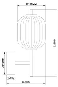 Zuma Line 003064-034752 - Lampă LED de perete AKARI, 6,5 W, 230 V, finisaj auriu