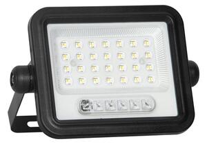 Proiector solar LED reglabil, 50W, 3,2V, IP65, 3800 mAh, negru, cu telecomandă