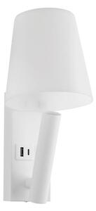 Lampă de perete LED cu port USB LED/2W/230V 3000K albă