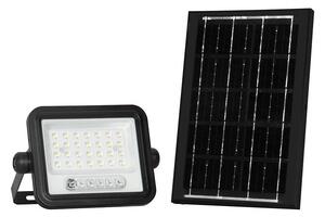 Proiector solar LED reglabil, 50W, 3,2V, IP65, 3800 mAh, negru, cu telecomandă