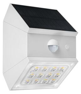 Lampă solară LED de perete cu senzor, 2,5W/3,7V, IP65, 1200 mAh, albă