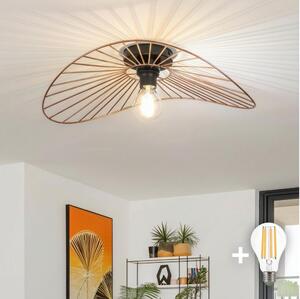 Brilagi - Lustră LED aplicată CERIA WIRE, 1xE27/40W/230V, 40x56 cm, bronz