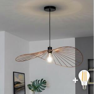Brilagi - Lustru LED suspendat cu cablu CERIA WIRE 1xE27/40W/230V 60x80 cm bronz