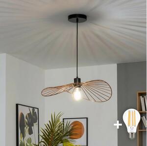 Brilagi - Lustră LED CERIA WIRE, suspendată pe cablu, 1xE27/40W/230V, 40x56 cm, bronz