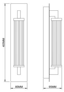 Lampă de perete DORIA LED, 8W, 230V, auriu