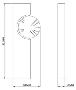 Zuma Line 003064-034754 - Aplica de perete LED FLUX, 3W, 230V, auriu/negru