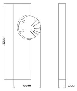 Zuma Line 003064-034753 - Aplică de perete FLUX LED, 3W, 230V, negru/auriu