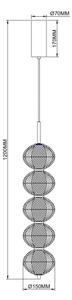 Zuma Line 003064-034756 - Lustră LED suspendată pe cablu GALATEA LED/30W/230V, auriu