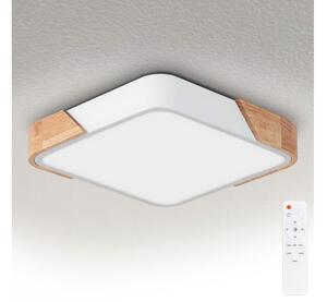 Brilagi - Corp de iluminat dimabil PILANA LED/48W/230V, stejar/alb, 42x42 cm + telecomandă