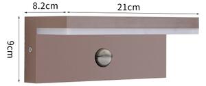 Brilagi-LED Aplică de perete pentru exterior cu senzor TESSI LED/10W/230V, maro, IP54
