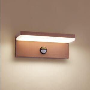 Brilagi-LED Aplică de perete pentru exterior cu senzor TESSI LED/10W/230V, maro, IP54