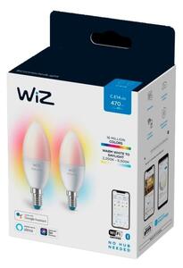 SET 2x bec LED RGBW dimabil WiZ C37 E14/4,9W/230V 2200-6500K Wi-Fi