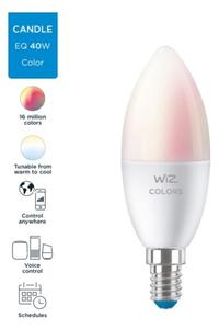 Bec LED RGBW dimabil C37 E14/4,9W/230V 2200-6500K CRI 90 Wi-Fi WiZ