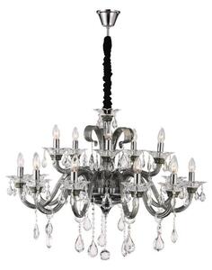 Globo DUNJA 64104-15 - Candelabru din cristal suspendat pe lanț, 15xE14/40W/230V
