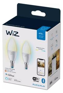 SET 2x bec LED dimabil C37 E14/4,9W/230V 2700-6500K CRI 90 Wi-Fi-WiZ