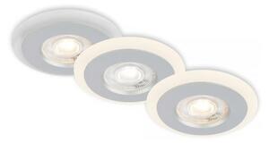 Briloner 7039034 - Set 3x spoturi LED încastrate pentru baie 3xLED/5W/230V IP44 crom mat