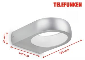 Telefunken 320204TF - Aplică de perete LED pentru exterior, LED/6,5W/230V IP44, crom mat