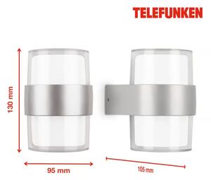 Telefunken 320404TF - Aplica exterior LED pentru perete, 2xLED/8W/230V, IP44, crom mat