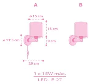 Dalber 41259 - Aplică de perete pentru copii HELLO KITTY & FRIENDS 1xE27/15W/230V, roz