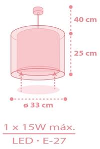 Dalber 41762S - Lustră pentru copii KAWAII FRIENDS 1xE27/15W/230V, roz