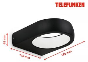 Telefunken 320205TF - Aplică LED de perete pentru exterior LED/7,5W/230V IP44 neagră