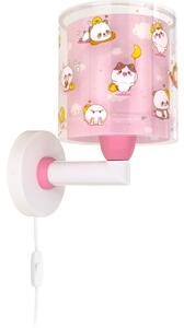 Dalber 41769S - Lampă de perete pentru copii KAWAII FRIENDS, 1xE27/15W/230V, roz