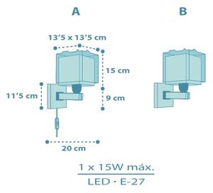 Lampă de perete pentru copii Dalber 63459 - BABY DINOS, 1x E27/15W/230V, multicoloră