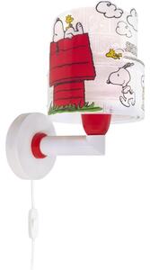 Dalber 76309 - Lampă de perete pentru copii SNOOPY 1xE27/15W/230V alb/roșu