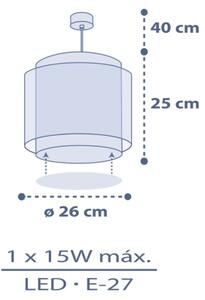 Dalber 76632 - Lustră pentru copii MOON DREAMS 1xE27/15W/230V albastru