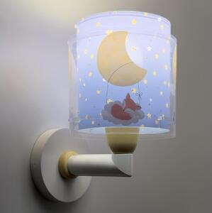Dalber 76639 - Lampă de perete pentru copii MOON DREAMS, 1xE27/15W/230V, albastră