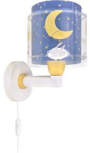 Dalber 76639 - Lampă de perete pentru copii MOON DREAMS, 1xE27/15W/230V, albastră