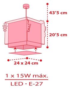 Lustră pentru copii HELLO KITTY Dalber 73262, 1xE27/15W/230V, roz