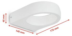 Telefunken 320206TF - Aplica LED de exterior/7,5W/230V IP44 albă